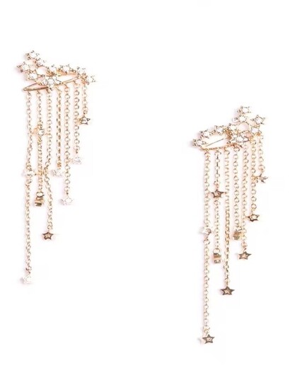 Star pendant earrings